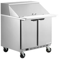 Beverage-Air SPE36HC-15M Elite Series 36" 2 Door Mega Top Refrigerated Sandwich Prep Table