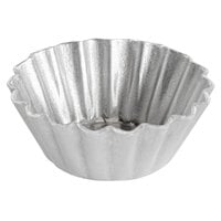 Fat Daddio's PMTH-2 ProSeries 2 inch x 1 inch Round Heavy Duty Aluminum Fluted Tartlet / Mini Quiche Pan - 20/Pack