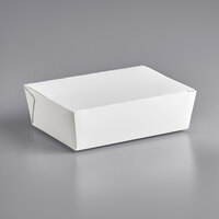 Fold-Pak 03BPDINEWM Bio-Pak Dine 8 1/2" x 6 1/4" x 2 1/2" White Microwavable Paper #3 Take-Out Container - 40/Pack