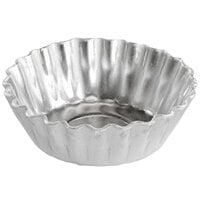 Fat Daddio's PMTH-25 ProSeries 2 1/2 inch x 1 inch Round Heavy Duty Aluminum Fluted Tartlet / Mini Quiche Pan   - 20/Pack