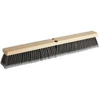 Carlisle 4501423 Flo-Pac 24 inch Hardwood Push Broom Head with Gray Flagged Polypropylene Bristles