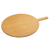 Tomlinson 16 inch Natural Richlite Wood Fiber Round Pizza Peel with 5 inch Handle 1022398