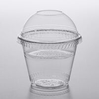 Fabri-Kal Greenware 9 oz. Compostable Clear Plastic Parfait Cup with 4 oz. Insert and Dome Lid - 100/Pack
