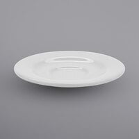 Corona by GET Enterprises PA1101900124 Actualite 5" Bright White Porcelain Coffee / Espresso Saucer - 24/Case