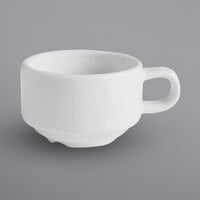 Corona by GET Enterprises PA1101904024 Actualite 2.9 oz. Bright White Stackable Porcelain Espresso Cup - 24/Case