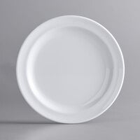 Acopa Foundations 6 1/2" White Narrow Rim Melamine Plate - 12/Case