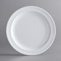 Acopa Foundations 7 1/4 inch White Narrow Rim Melamine Plate - 12/Case