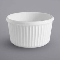 Corona by GET Enterprises PA1101707324 Actualite 6.8 oz. Bright White Fluted Porcelain Ramekin with Ribbed Texture - 24/Case