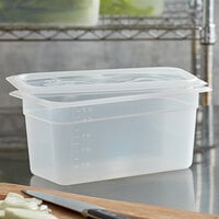 Cambro 36PPSW3190 1/3 Size 6 inch Deep Translucent Polypropylene Food Pan with Seal Cover - 3/Pack