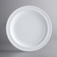 Acopa Foundations 10 inch White Narrow Rim Melamine Plate - 12/Case