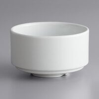 Corona by GET Enterprises PA1101905124 Actualite 11 oz. Bright White Stackable Porcelain Soup Cup - 24/Case