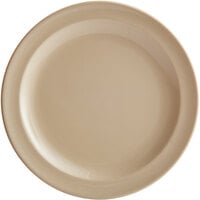 Acopa Foundations 10" Tan Narrow Rim Melamine Plate   - 12/Case