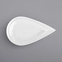 Corona by GET Enterprises PA1101610524 Actualite 7 1/2 inch x 4 1/4 inch Bright White Porcelain Teardrop Plate - 24/Case