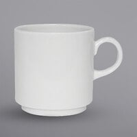 Corona by GET Enterprises PA1101906324 Actualite 9.1 oz. Bright White Stackable Porcelain Mug - 24/Case