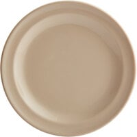 Acopa Foundations 5 1/2" Tan Narrow Rim Melamine Plate   - 12/Case