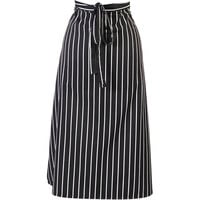 Mercer Culinary M61130BCS Genesis® Chalk Stripe Customizable Poly-Cotton Bistro Apron - 33" x 29"