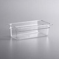 Vigor 1/3 Size Clear Polycarbonate Food Pan - 4 inch Deep