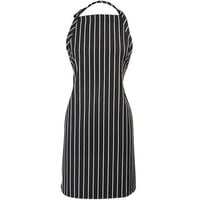 Mercer Culinary M61120BCS Genesis® Chalk Stripe Customizable Poly-Cotton Bib Apron with Adjustable Neck - 33" x 23"