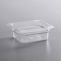 Vigor 1/6 Size Clear Polycarbonate Food Pan - 2 1/2 inch Deep