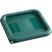 Vigor 2 and 4 Qt. Green Square Polypropylene Food Storage Container Lid