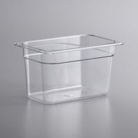 Vigor 1/4 Size Clear Polycarbonate Food Pan - 6 inch Deep