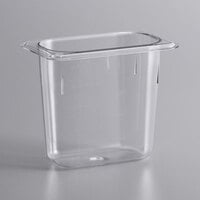 Vigor 1/9 Size Clear Polycarbonate Food Pan - 6 inch Deep