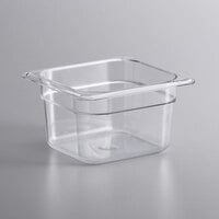 Vigor 1/6 Size Clear Polycarbonate Food Pan - 4 inch Deep