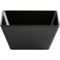 Acopa Rittenhouse 20 oz. Square Black Melamine Bowl - 12/Case