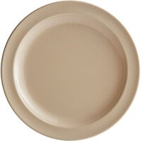 Acopa Foundations 9 inch Tan Narrow Rim Melamine Plate - 12/Case