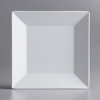 Acopa Rittenhouse 8 inch White Square Melamine Plate - 12/Case