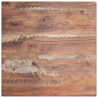 Lancaster Table & Seating Excalibur 27 1/2 inch x 27 1/2 inch Square Table Top with Textured Yukon Oak Finish