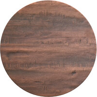 Lancaster Table & Seating Excalibur 31 1/2" Round Table Top with Textured Walnut Finish