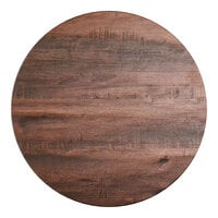 Lancaster Table & Seating Excalibur 32" Round Table Top with Textured Walnut Finish