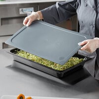 Vigor Full Size Gray Secure Sealing Polyethylene Food Pan Cover