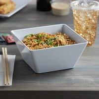 Acopa Rittenhouse 50 oz. Square White Melamine Bowl - 12/Case