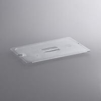 Vigor Full Size Clear Polycarbonate Food Pan Lid with Notch and Handle