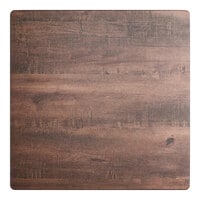 Lancaster Table & Seating Excalibur 24" x 24" Square Table Top with Textured Walnut Finish