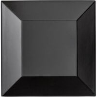 Acopa Rittenhouse 14" Black Square Melamine Plate - 6/Case