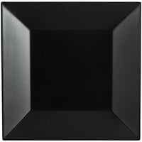 Acopa Rittenhouse 12 inch Black Square Melamine Plate - 6/Case