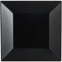 Acopa Rittenhouse 12" Black Square Melamine Plate - 6/Case