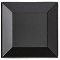 Acopa Rittenhouse 6 inch Black Square Melamine Plate - 24/Case