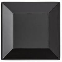 Acopa Rittenhouse 6" Black Square Melamine Plate - 24/Case