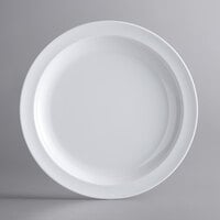 Acopa Foundations 8 inch White Narrow Rim Melamine Plate - 12/Case