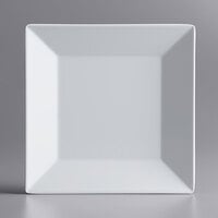 Acopa Rittenhouse 6 inch White Square Melamine Plate - 24/Case