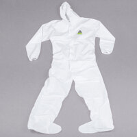 White Disposable Microporous Coveralls with Hood - 5XL