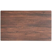 Lancaster Table & Seating Excalibur 27 1/2 inch x 47 3/16 inch Rectangular Table Top with Textured Walnut Finish