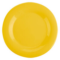 Thunder Group CR010YW 10 1/2" Yellow Wide Rim Melamine Plate - 12/Pack