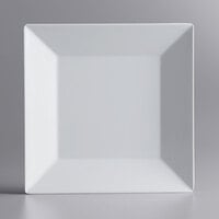 Acopa Rittenhouse 10" White Square Melamine Plate - 12/Case