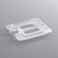 Vigor 1/6 Size Clear Polycarbonate Food Pan Lid with Notch and Handle