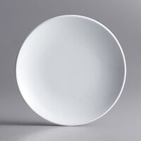 Acopa Lunar 7 inch Round White Coupe Melamine Plate - 12/Case